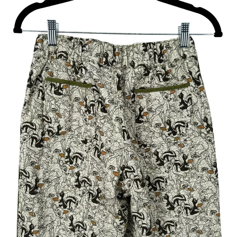 Disney Bambi Quilted Matching Set XS Woodland Print Flower Thumper‎ Green